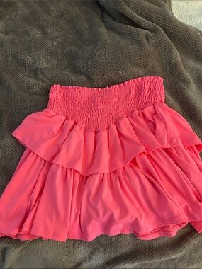 Tweenstyle Hot Pink Tiered Ruffle Skirt